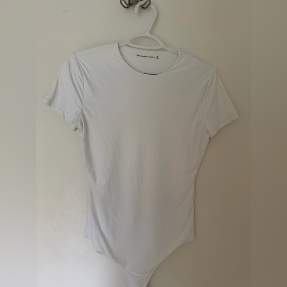 Abercrombie & Fitch White Short Sleeve Bodysuit - Picture 1 of 4